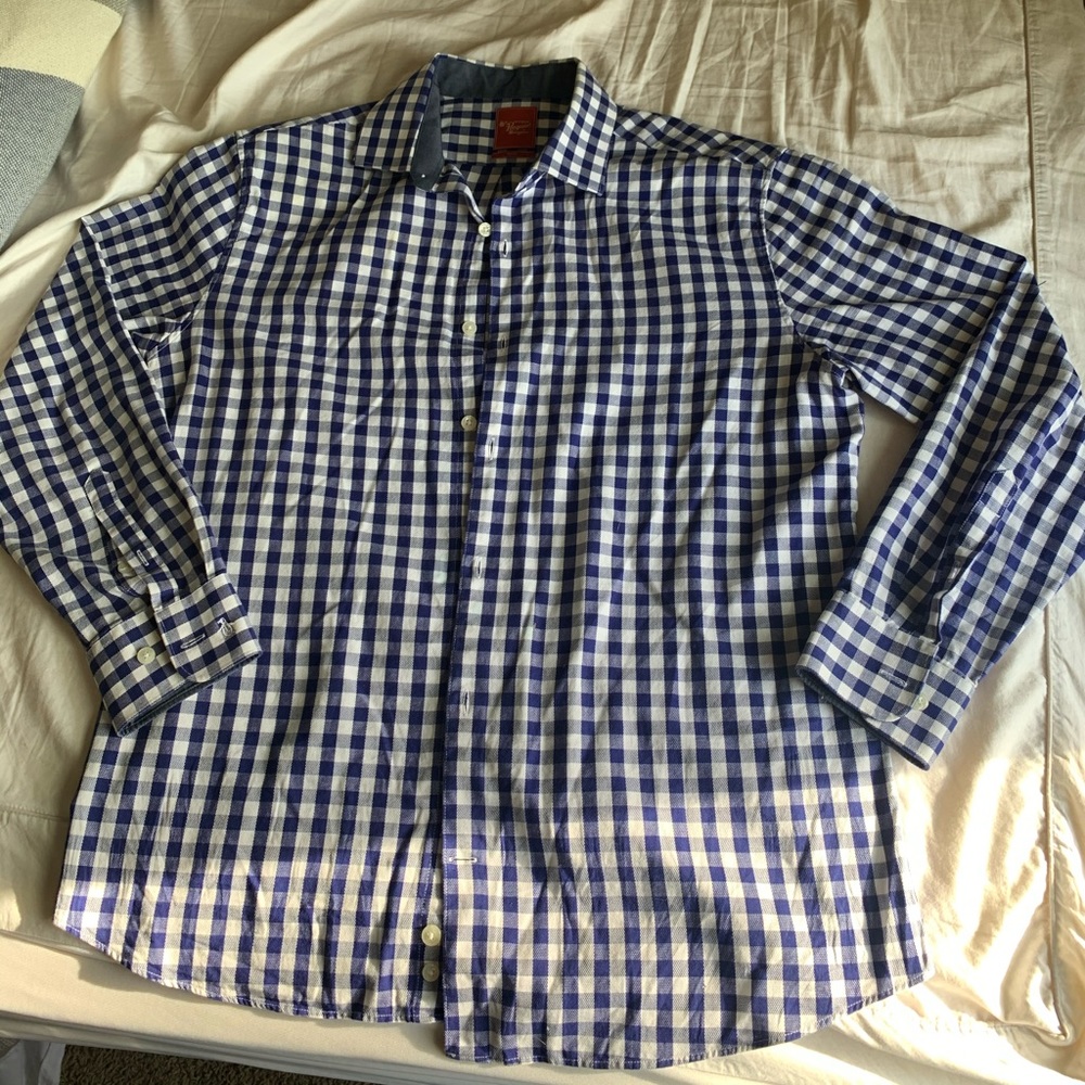 Penguin plaid button up dress shirt